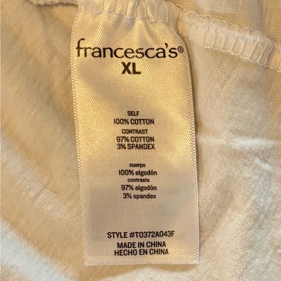 Francesca's Collections White Tee with Strawberry Wine Graphic - Picture 10 of 10